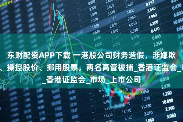 东财配资APP下载 一港股公司财务造假，涉嫌欺诈性虚假陈述、操控股价、挪用股票，两名高管被捕_香港证监会_市场_上市公司