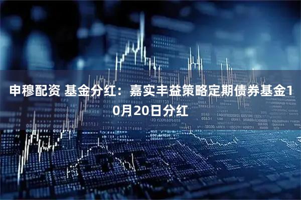 申穆配资 基金分红：嘉实丰益策略定期债券基金10月20日分红