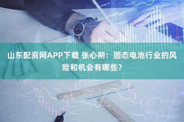 山东配资网APP下载 张心朔：固态电池行业的风险和机会有哪些？